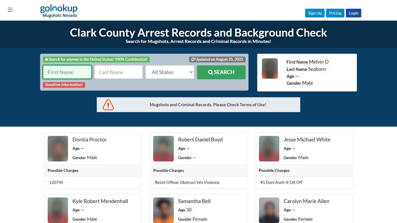Clark County Mugshots, Clark County Arrest Records